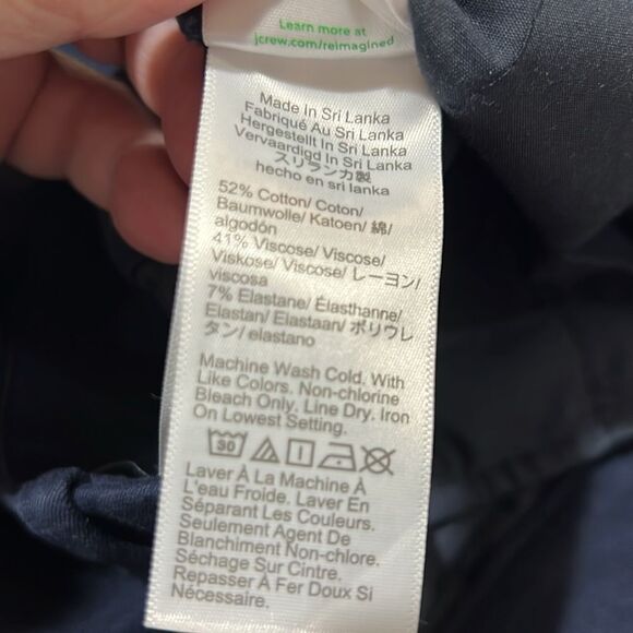 J. Crew Factory Kallie straight-leg pant Navy Blue size 2 NWOT - Picture 10 of 10
